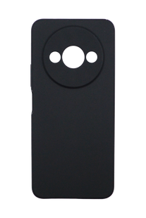 Силіконовий чохол WAVE Full Cover для Xiaomi Redmi A3/A3x black з мікрофіброю