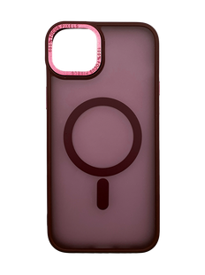 Чохол TPU+PC Space Magnetic Color with Magsafe для iPhone 13 bordo