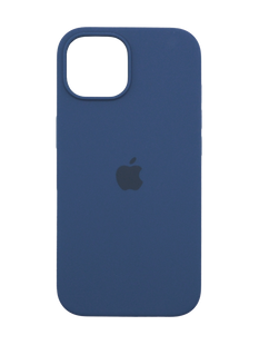 Силиконовый чехол Full Cover для iPhone 15 navy blue