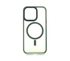 Чохол TPU+PC Metal Buttons with MagSafe Colorful для iPhone 13 Pro green