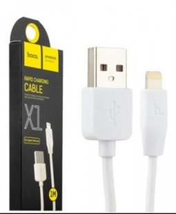 USB кабель HOCO X1 Rapid iPhone 1м white (2 pcs)