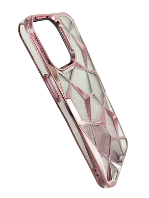 Силиконовый чехол Abstraction color для iPhone 14 Pro Max pink