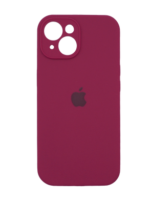Силіконовий чохол Full Cover для iPhone 15 rose red Full camera