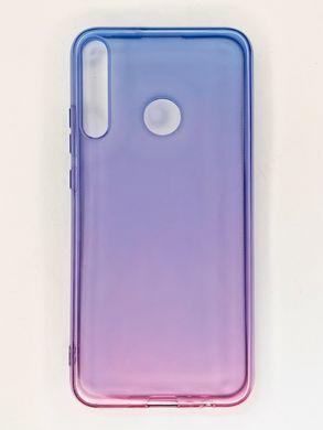 Силиконовый чехол Gradient Design для Huawei P40 Lite E/Honor 9C blue pink 0.5mm