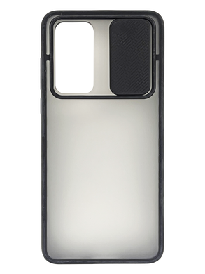 TPU чохол Camshield mate для Huawei P40 black шторка/захист камери