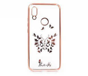Силиконовый чехол Beckberg Breathe New для Xiaomi Redmi 7 butterfly rose gold