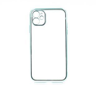Силіконовий чохол Сlear для iPhone 11 green Full Camera з глянсовою окантовкою