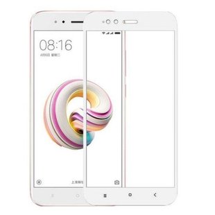 Защитное 2.5D стекло Full Coverage для Xiaomi Mi A1/Mi 5X white Glasscove