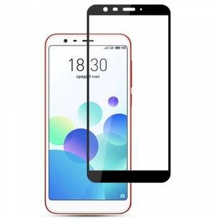 Защитное 2.5D стекло Full Glue для Meizu X8 f/s black (пов.) GOpt