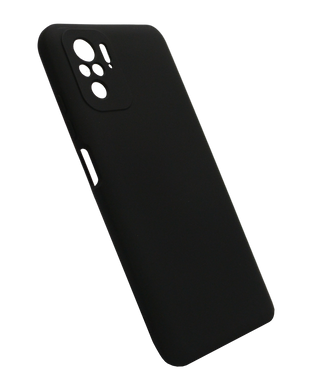 Силіконовий чохол SMTT для Xiaomi Redmi Note 10/Note 10S black Full Camera з мікрофіброю