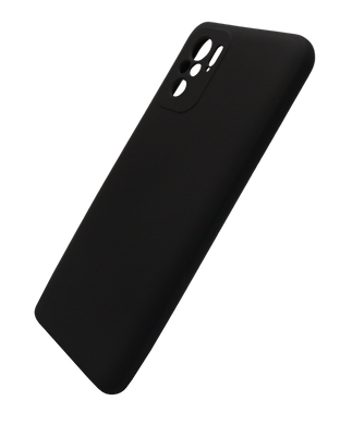 Силіконовий чохол SMTT для Xiaomi Redmi Note 10/Note 10S black Full Camera з мікрофіброю
