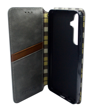 Чохол-книжка шкіра для Samsung S24 + grey Getman Cubic PU