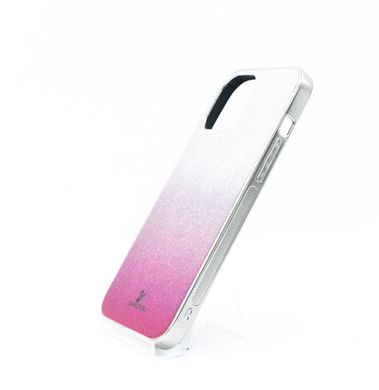 Чохол TPU+Glass для iPhone 12 Pro Max Swarovski raspberry