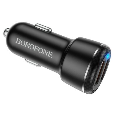 Автомобільний зарядний пристрій Borofone BZ17 QC3.0 (2USB/3A)1m Type-C black