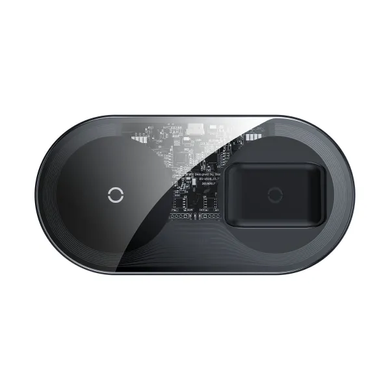 Бездротовий Зарядний Пристрій Baseus Simple 2in1 Wireless Charger 18W Max For Phones+Pods black