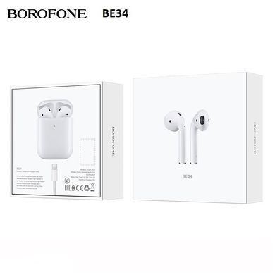 Bluetooth стерео гарнитура Borofone BE34 TWS white