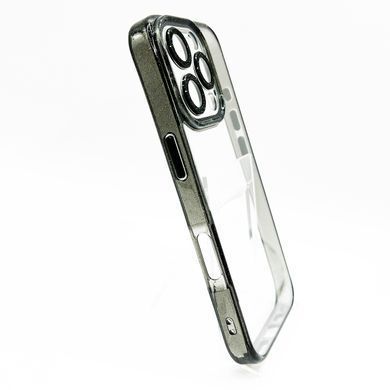 Чохол Fibra Bling Side edge для iPhone 16 Pro Max clear black Full Camera