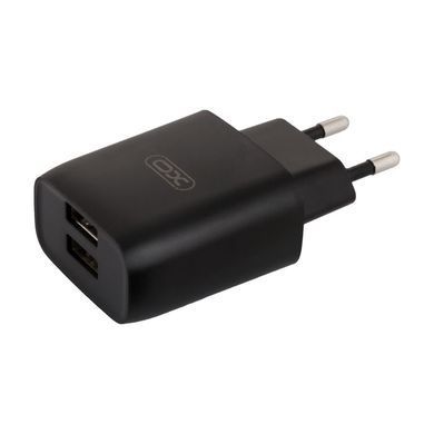 Сетевое зарядное устройство XO L57 micro 2.4A 2usb 1m black