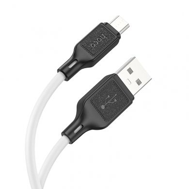 USB кабель Hoco X90 Cool silicone charging data cable for Micro/2,4A/1m white