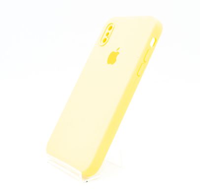 Силиконовый чехол Full Cover Square для iPhone X/XS yellow Full Camera