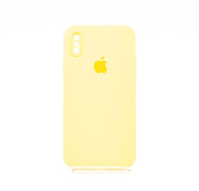 Силіконовий чохол Full Cover Square для iPhone X/XS yellow Full Camera