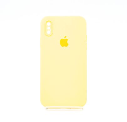 Силиконовый чехол Full Cover Square для iPhone X/XS yellow Full Camera