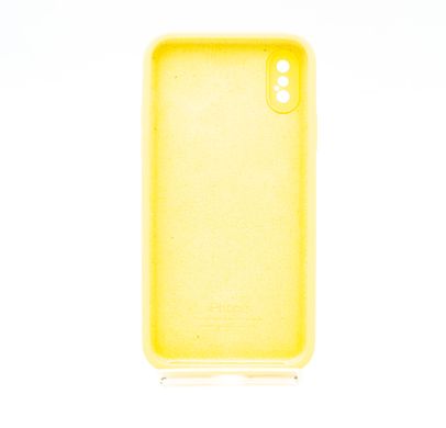 Силиконовый чехол Full Cover Square для iPhone X/XS yellow Full Camera