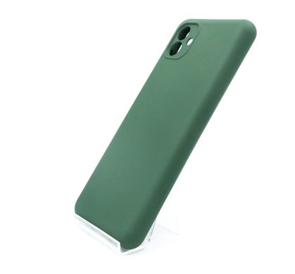 Силіконовий чохол Full Cover для Samsung A04 dark green Full Camera без logo