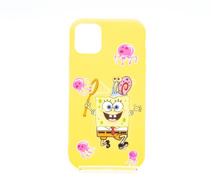 Силіконовий чохол JOY для iPhone 11 Sponge BOB & Gary the Snail yellow