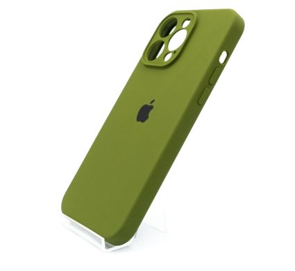 Силіконовий чохол Full Cover для iPhone 14 Pro Max dark olive Full Camera