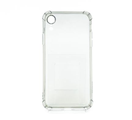 Чохол (TPU) Getman Ease logo для iPhone XR clear gray з посиленими кутами