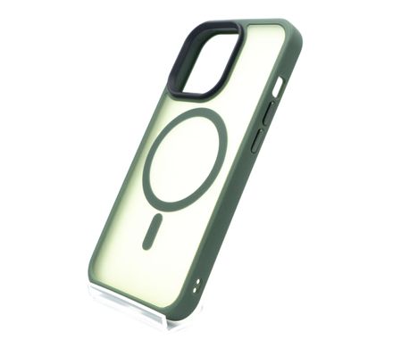 Чохол TPU+PC Metal Buttons with MagSafe Colorful для iPhone 13 Pro green