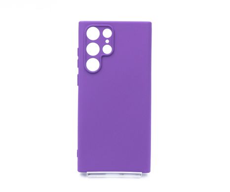 Силіконовий чохол Full Cover для Samsung S22 Ultra purple Full Camera без logo