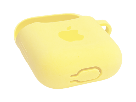 Чохол Silicon Case AirPods + карабін box yellow