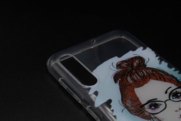 Силиконовый чехол MyPrint для Samsung A50 girl/say cheese
