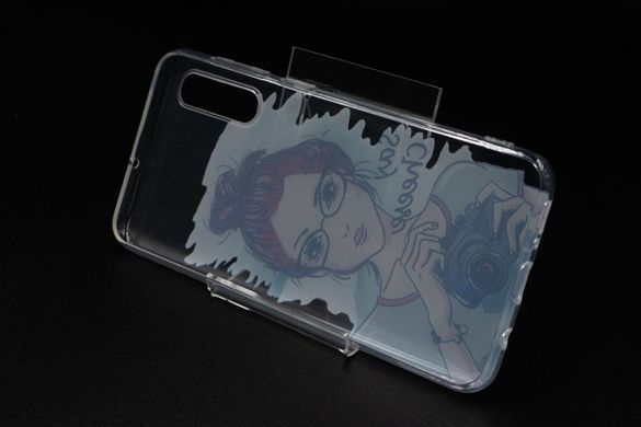 Силиконовый чехол MyPrint для Samsung A50 girl/say cheese
