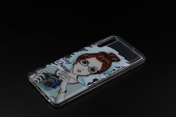 Силиконовый чехол MyPrint для Samsung A50 girl/say cheese