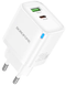 Сетевой блок питания Borofone BA83A 1USB-C/1USB PD/QC 20W white
