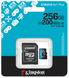 Карта памяти Kingston MicroSDXC 256GB Canvas Go Plus Gen4 200MB/s A2 U3 V30 + SD-адаптер