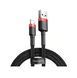 USB кабель Baseus CALKLF-C Lightning 1.5A/2m black-red