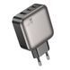 Мережевий блок живлення Borofone BAS56A 2USB-C/1USB QC/PD 45W GAN black