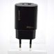 Мережевий зарядний пристрій Senteo Z-02S QC3.0/3A/30W PD USB+Type-C (СЕ сертифікат) black