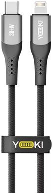 Кабель YOKI SOLID YK-SO15 Type-C to Lightning 30W 0.25m black