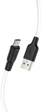 USB кабель HOCO X21 Plus silicone micro 2.4A 2m black/white