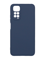 Силіконовий чохол SMTT для Xiaomi Redmi Note 11/Note 11S dark blue Full Camera з мікрофіброю