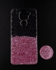 Силиконовый чехол Fashion popsoket для Xiaomi Redmi Note 9 pink