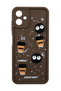 Чехол TPU Toys для Samsung A06 brown/always happy Full Camera
