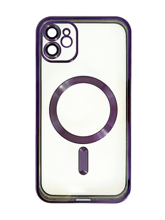 Чохол Fibra Chrome Magsafe для iPhone 11 purple Full Camera