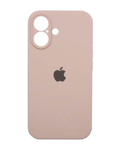 Силіконовий чохол Full Cover для iPhone 16 Plus pink sand Full Camera
