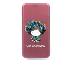 Чохол книжка Baseus MyPrint для Samsung J4 2018 marsala (I am Ukrainian)